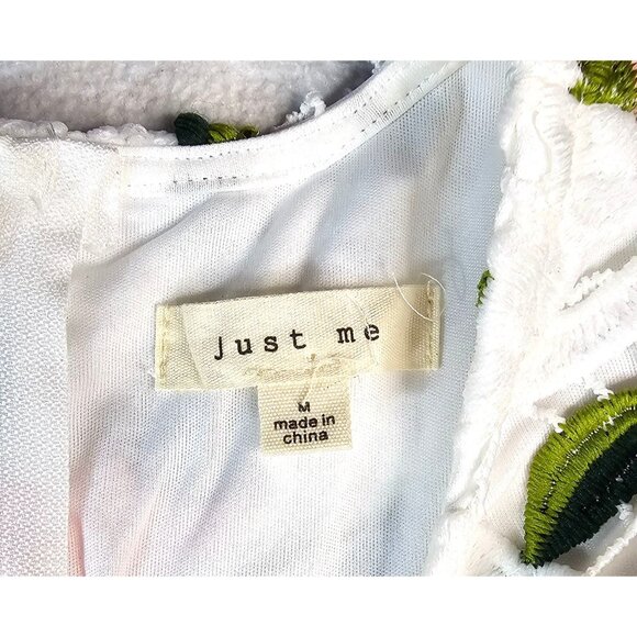 Just Me Womens Exquisite Floral Lace Midi Dress - Size M - Picture 3 of 13